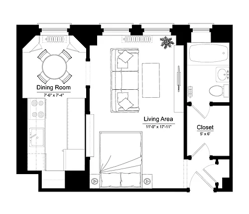 Floor plan Tier 6