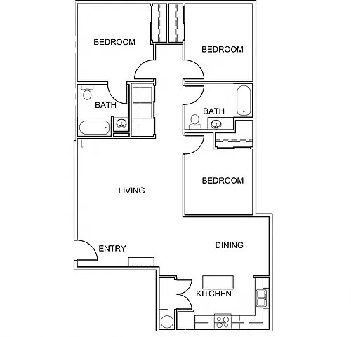 Floor plan 3 Bedroom