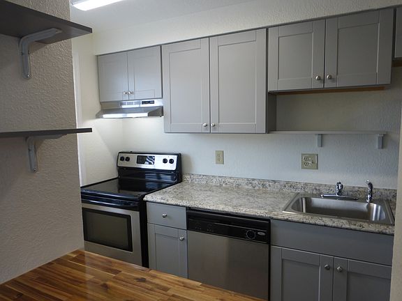 A view of the dishwasher and new glasstop electric stove in the kitchen.
