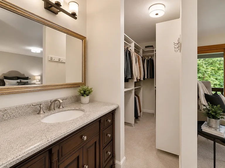 Master suite walk in closet
