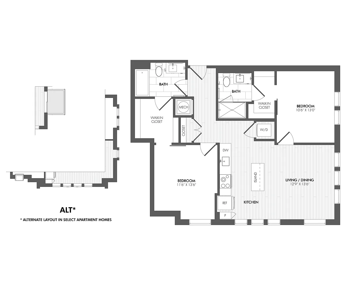 Floor plan Everton 2 Bed/2 Bath-2G