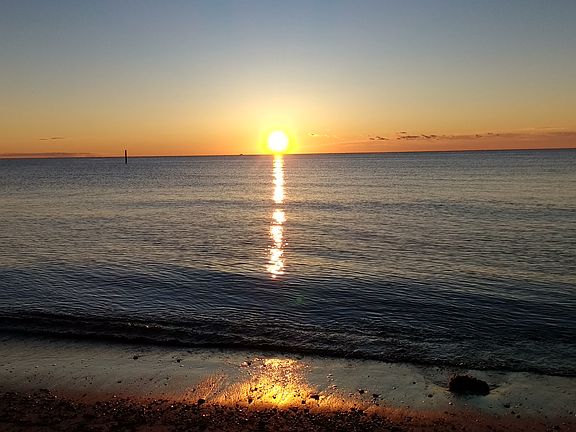 Sunrise over Delaware Bay.