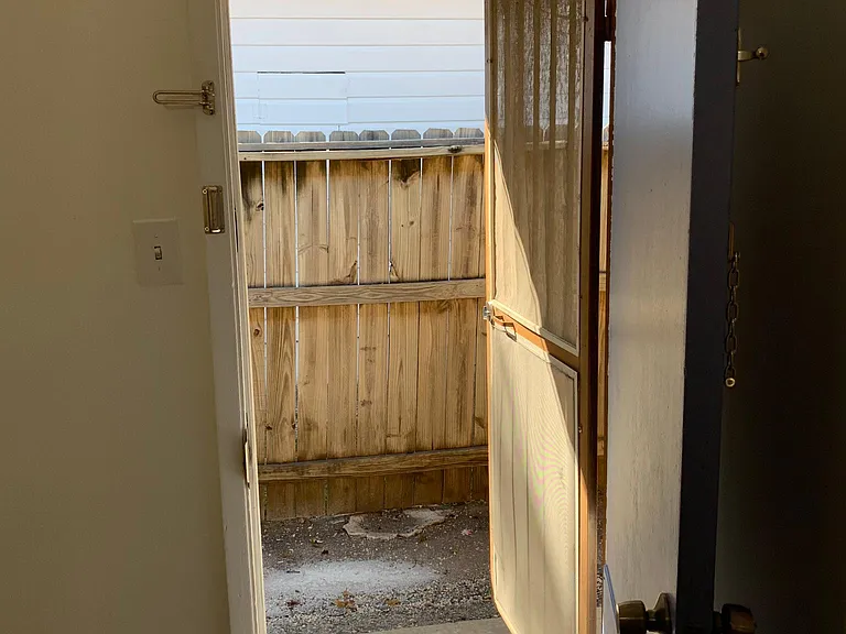 back door with screen door