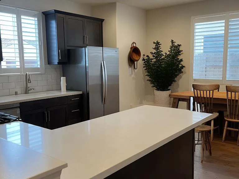 Dining room and kitchen
