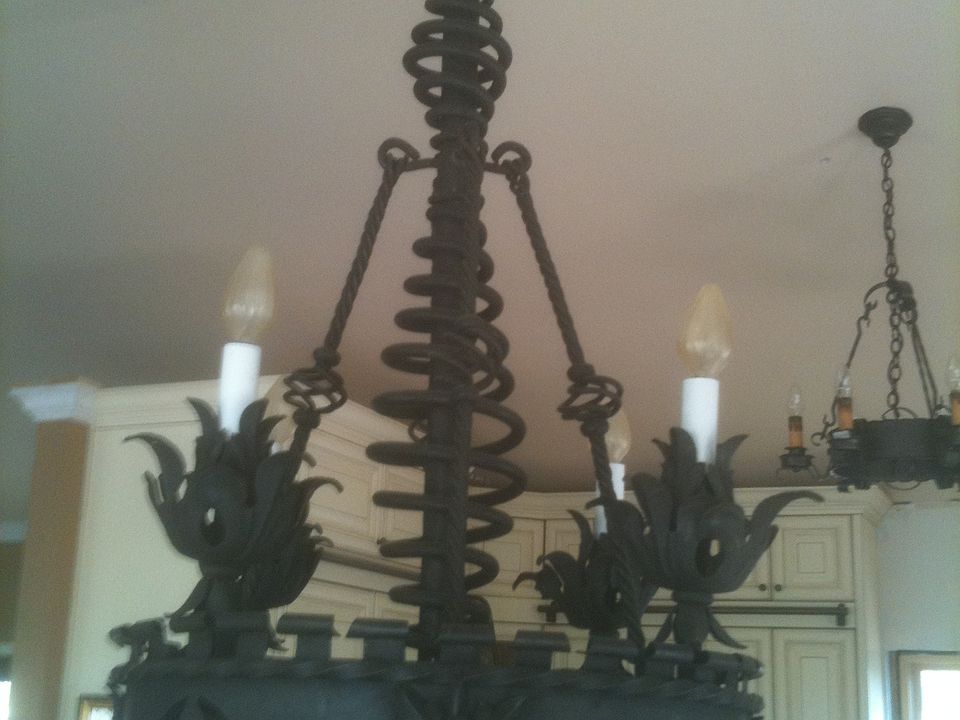 Antique Chandelier dining rm