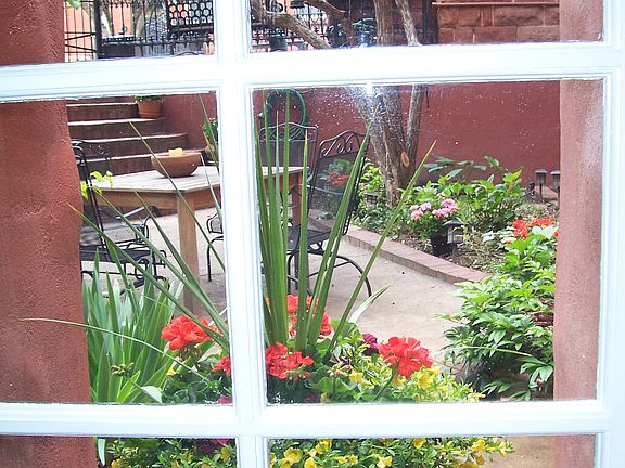view of patio from inside