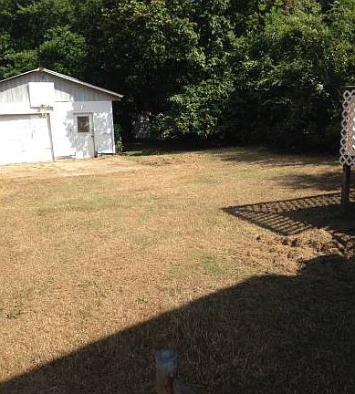 back yard and garage
