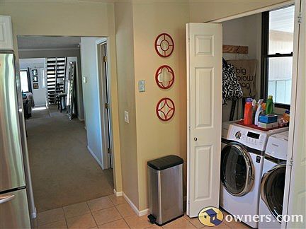 Conveniently located washer and dryer set up