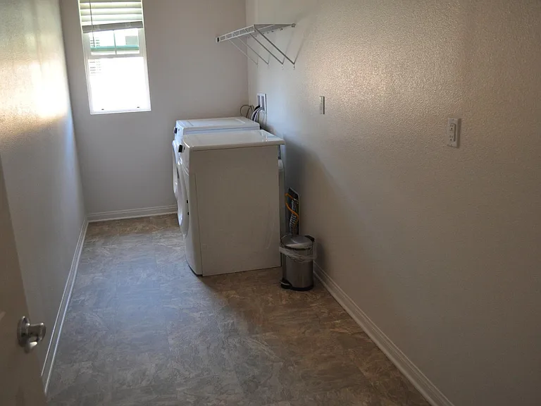 Upstairs washer and dryer room
