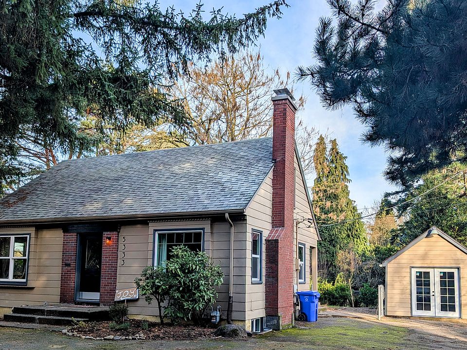 Private home with large 1/3 acre yard on a flaglot, so it is set back from the street.