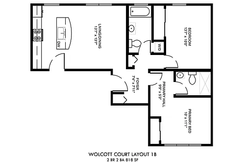 Floor plan Two Bedroom