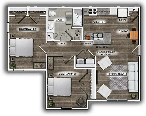 Floor plan 2 Bedroom