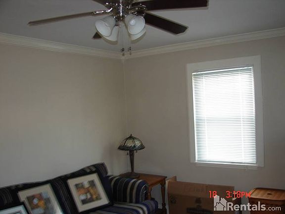 Living room with crown molding