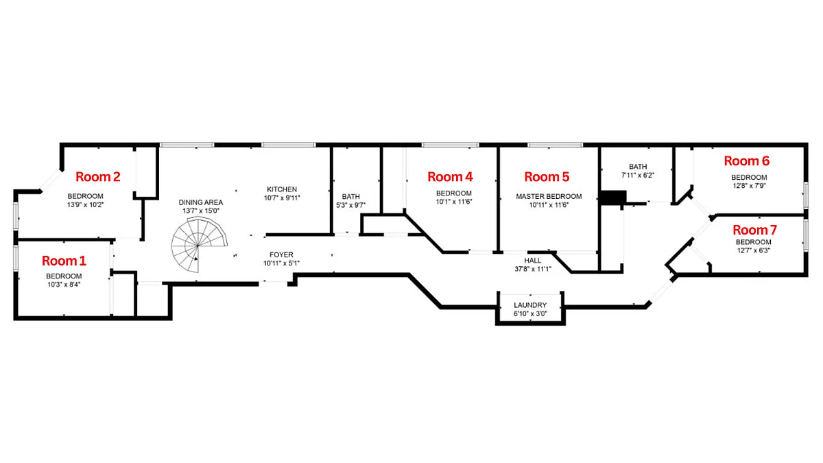 Floor plan 10777 Ashton 302 Single Room 5