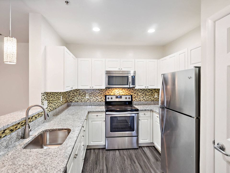 Kitchen with stainless steel appliances