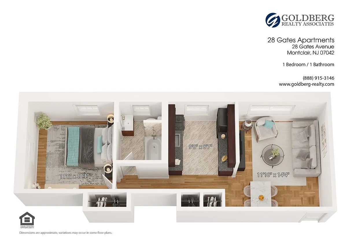 Floor plan One Bedroom