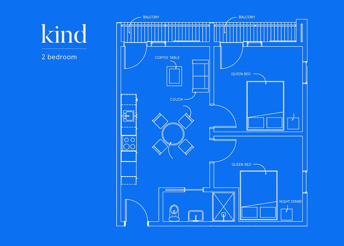 Floor plan Kind DT 2 Bedroom