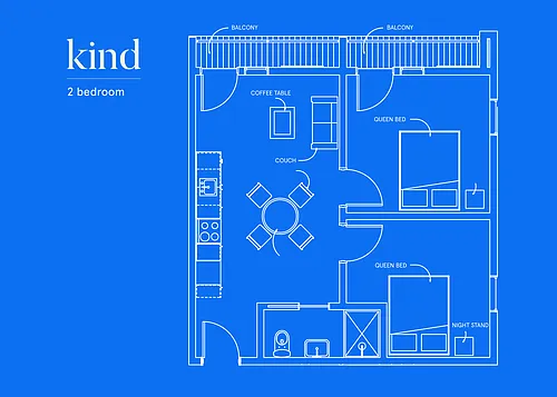 Floor plan Kind DT 2 Bedroom