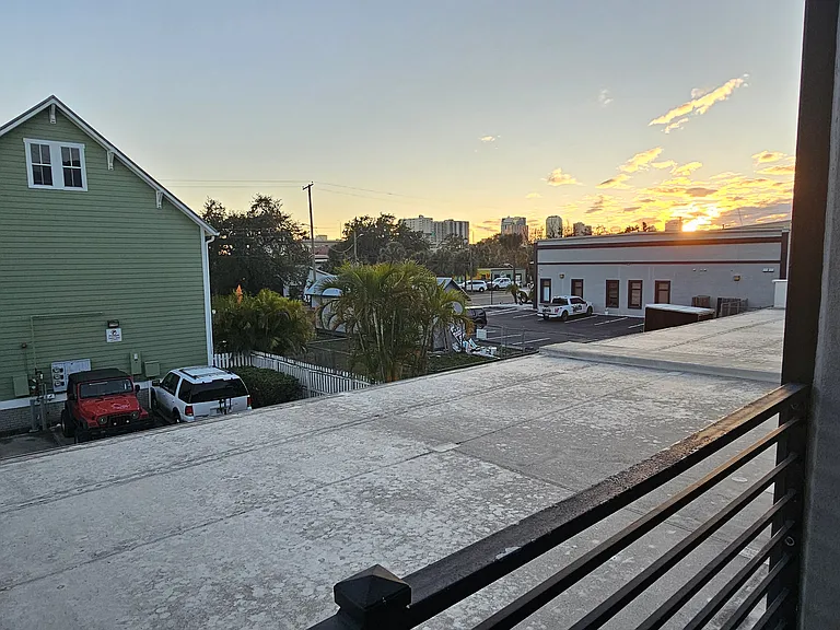 View from back balcony. Channelside and downtown are in the background.