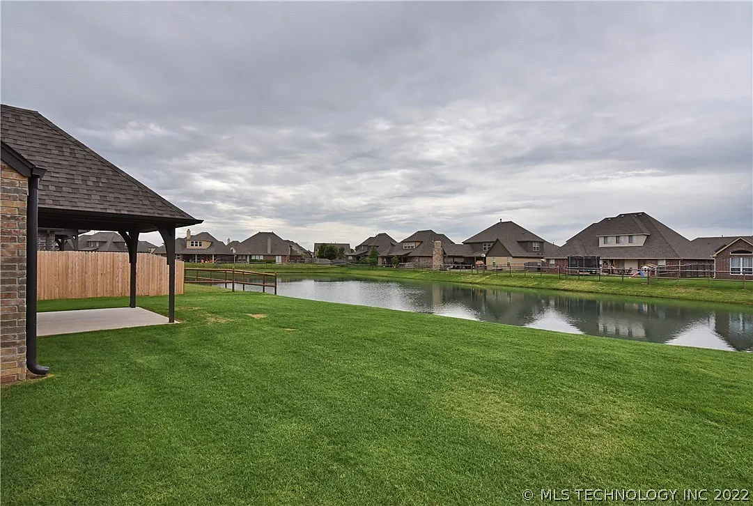 Backyard pond view - 6684 E 125th St S