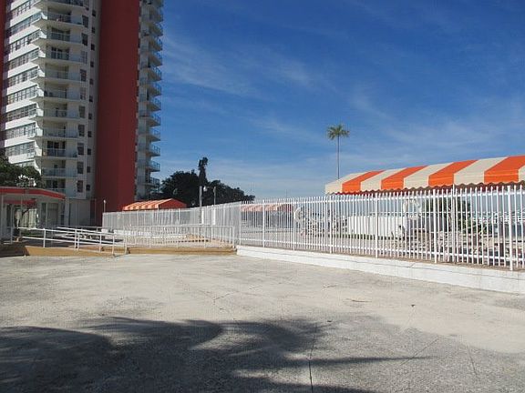 parking lot and street view near pool