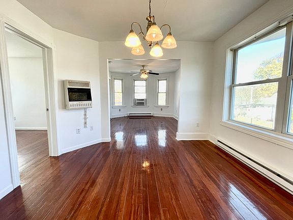 View from dining room area to living room.