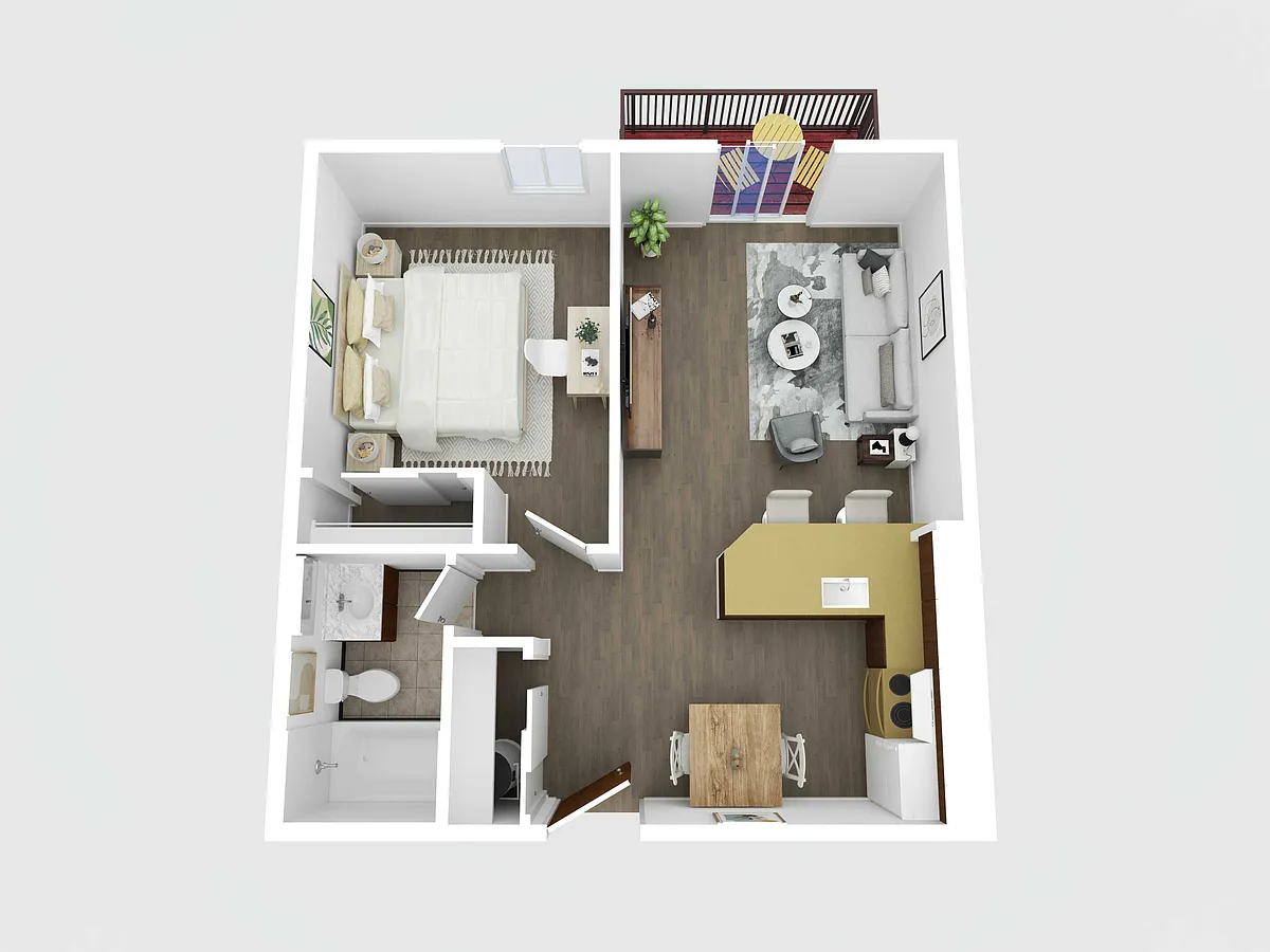 Floor plan B 1B