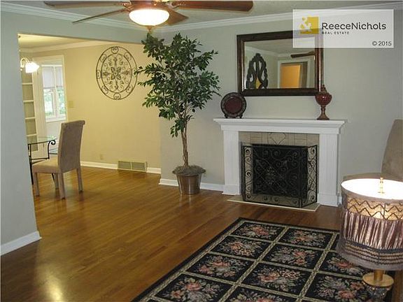 Living room with fireplace
