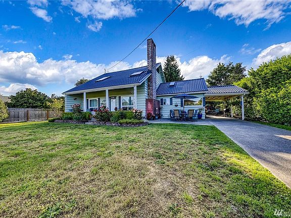 The lovely home is situated at the end of the street. 