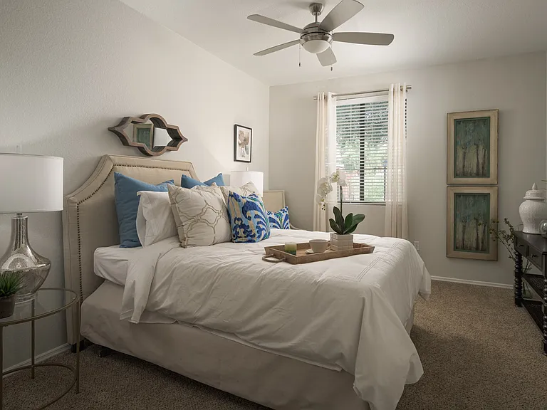 Large bedroom with large walk-in closets at Trevi Apartment Homes