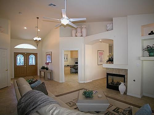 Great room looking towards entry & office