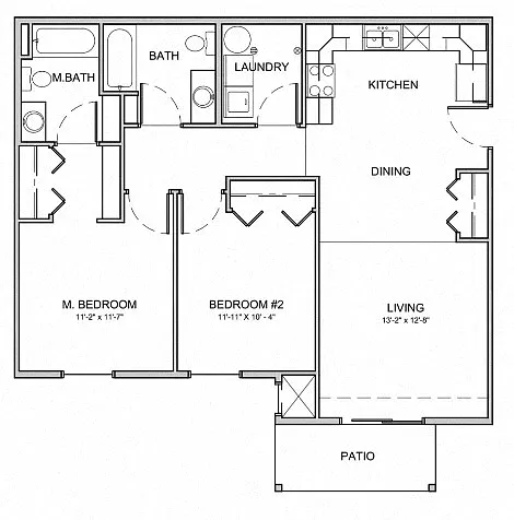 Floor plan 2X2 B