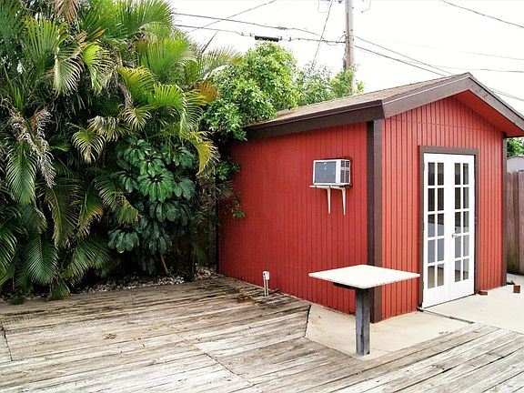 Pool House with French Doors