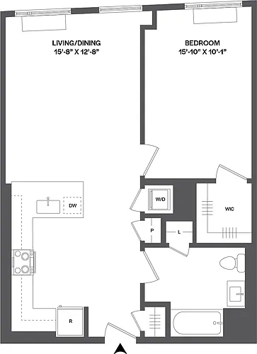 Floor plan 1 Bed/1 Bath-1A-4.2