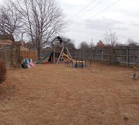 Backyard. Large lot.