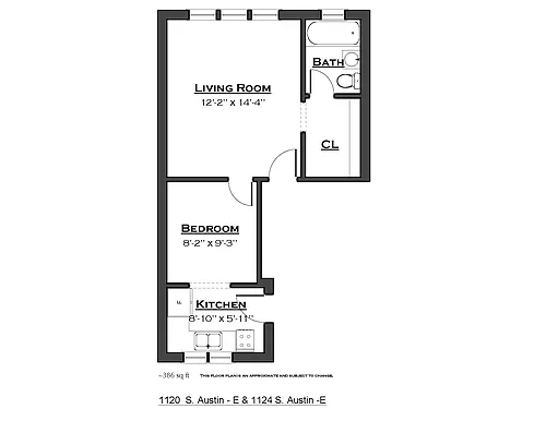 Floor plan 1120E - 1124E