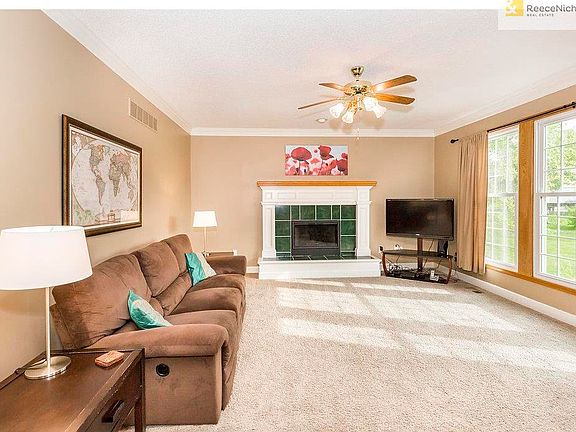 Large family room overlooking the backyard