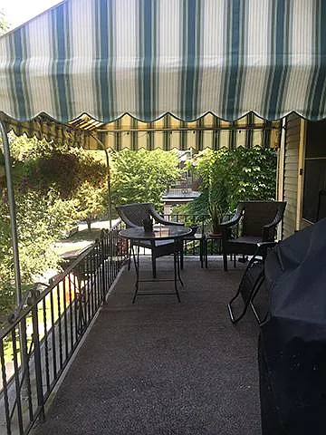 front porch with half porch awning