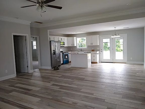 Patio door into screened back porch