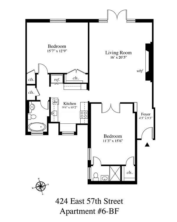 424 East 57 Street, New York, NY, 10022 photo #1 of 2: image of floorplan