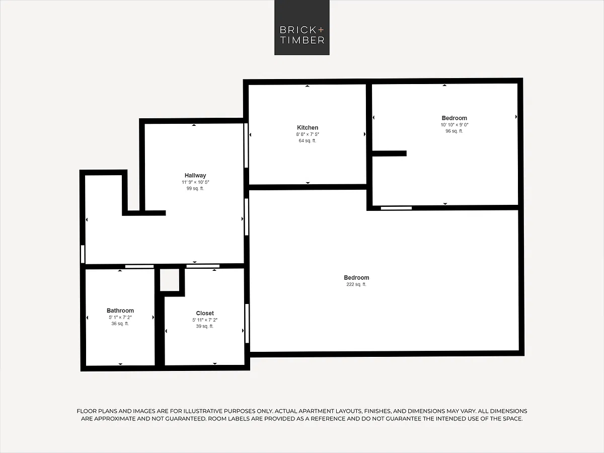 Floor plan 1 Bedroom 1 Bath