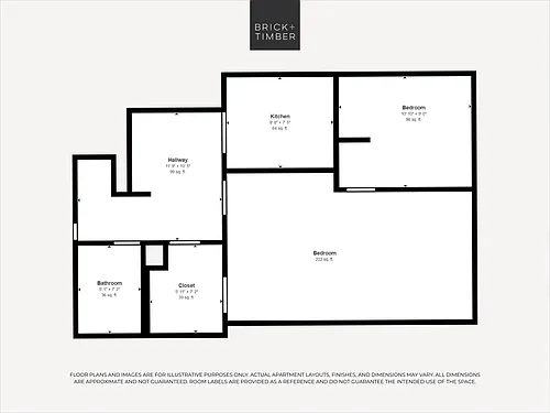 Floor plan 1 Bedroom 1 Bath