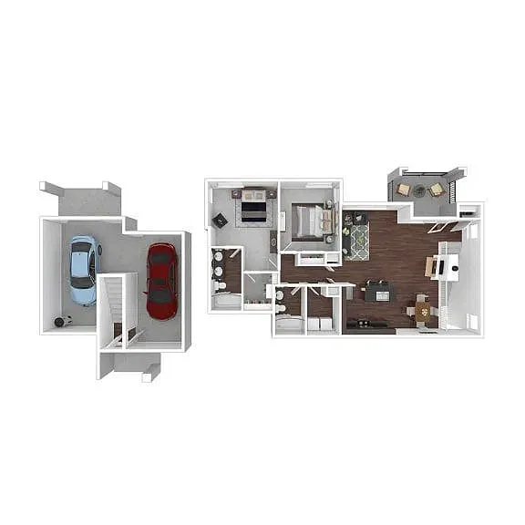 Floor plan 2 Bed 2 Bath L