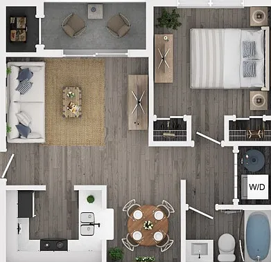 One Bedroom One Bath Floor Plan One Bedroom One Bath Floor Plan