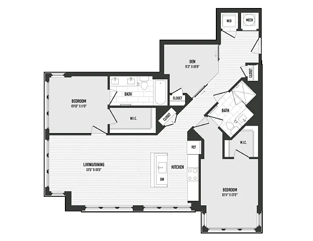 Floor plan B1BD - Coda