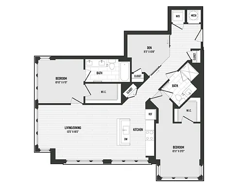 Floor plan B1BD - Coda