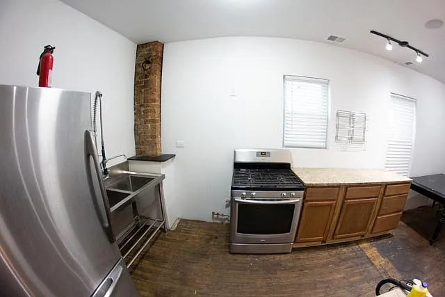 kitchen from hall entrance