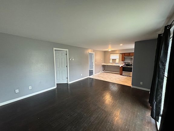 Living Room into the kitchen from the front door