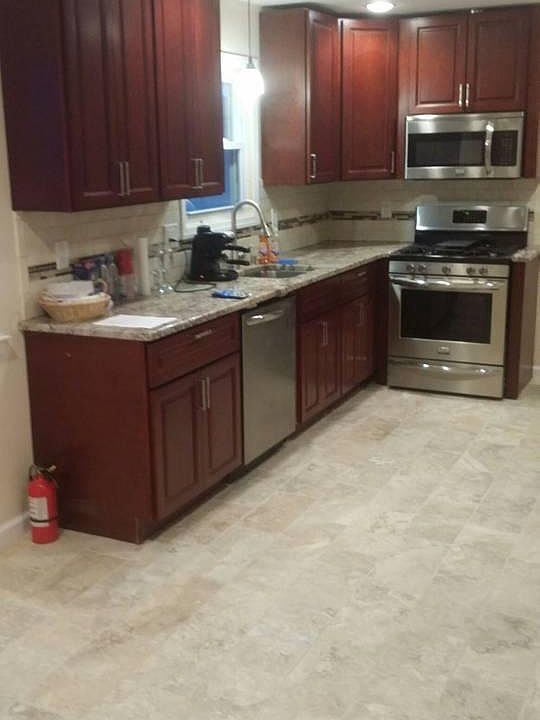 Beautiful remodeled, interior designed kitchen with cherry s