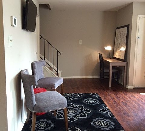 Wide open living room - choice of hardwood or carpet!